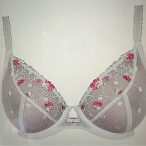 Freya Women’s Awakening Underwire Plunge Bra White 34G NWOT